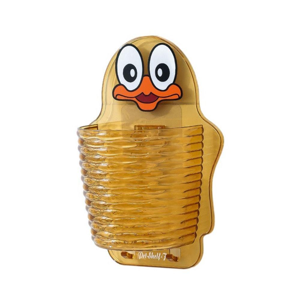 Punch-free Cartoon Storage Box Plastic Shower Wall Organizer Drainage Storage Rack  for Home
