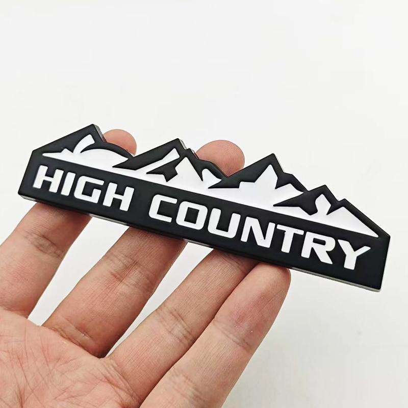 3D Metal Car Styling Logo HIGH COUNTRY Badge Emblem Decals For Chevrolet Jeep Dodge Ford Modified Snow Mountain Auto Accessories