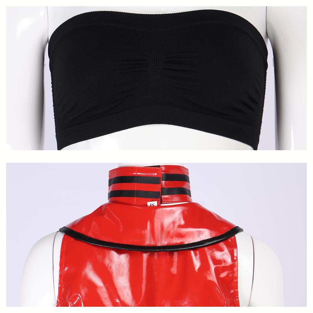 Anime VOCALOID3 Meiko Cosplay Costume Wig Meiko PU Red Uniform Christmas Halloween Formula Uniform for Women Comic Con
