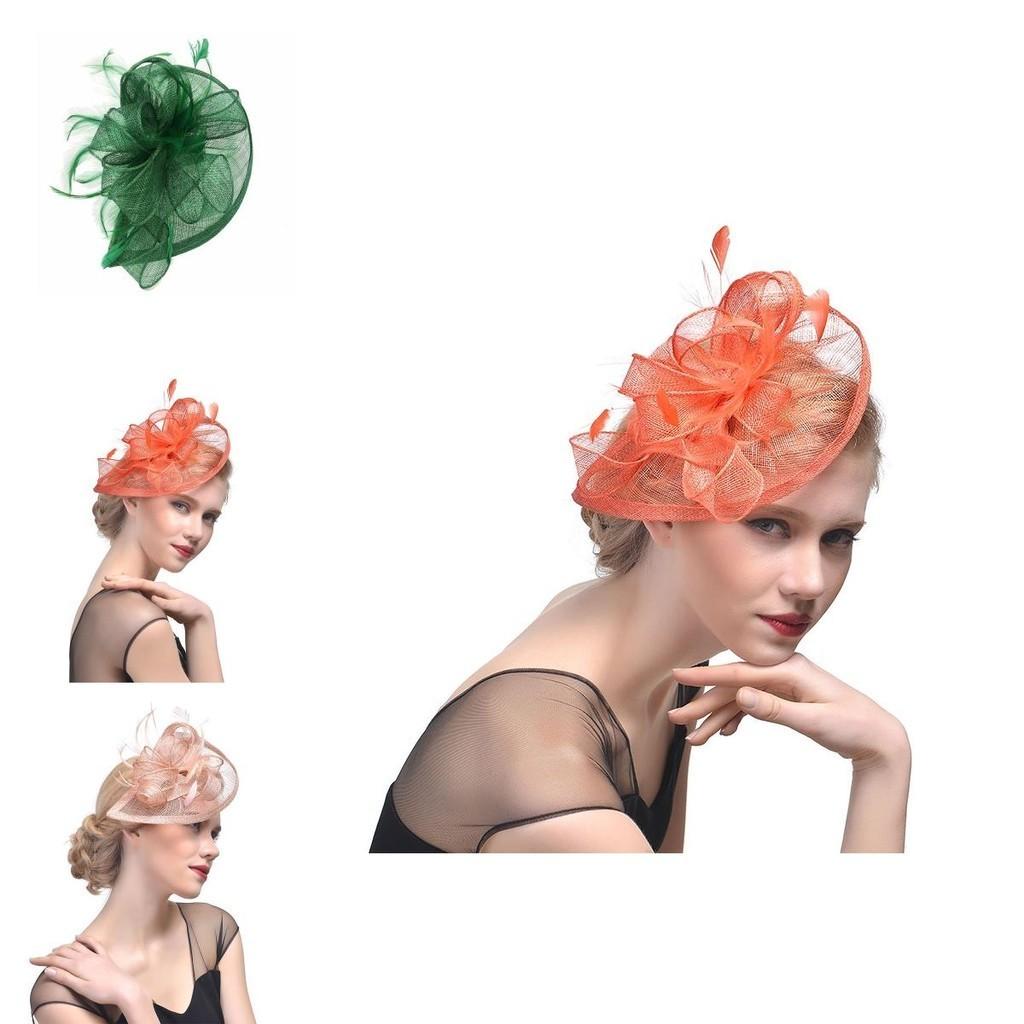 Ethereal Fairytale Silk Flower Feather Headpiece For Women