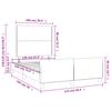Bed Frame without Mattress Blue 120 x 190 cm Fabric