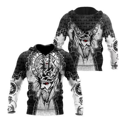 Frühling Herbst Mode Herren Pullover Männer Viking Tattoo Symbole 3D gedruckt Harajuku Hoodies Vintage Sweatshirt Übergroße Tops