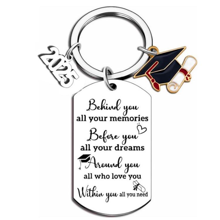 Inspirational Stainless Steel Keychain Class Of 2025 Graduation Gift Thank You Gift For Coworker Daisy Bee Starfish Charm Keychain
