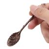 3pcs Vintage Mini Zinc Alloy Coffee Tea Spoon Dessert Stirring Cutlery Tableware