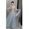 Evening dress female high-end light luxury niche host temperament super fairy student day adult ceremony heavy industry engagement dress dress
