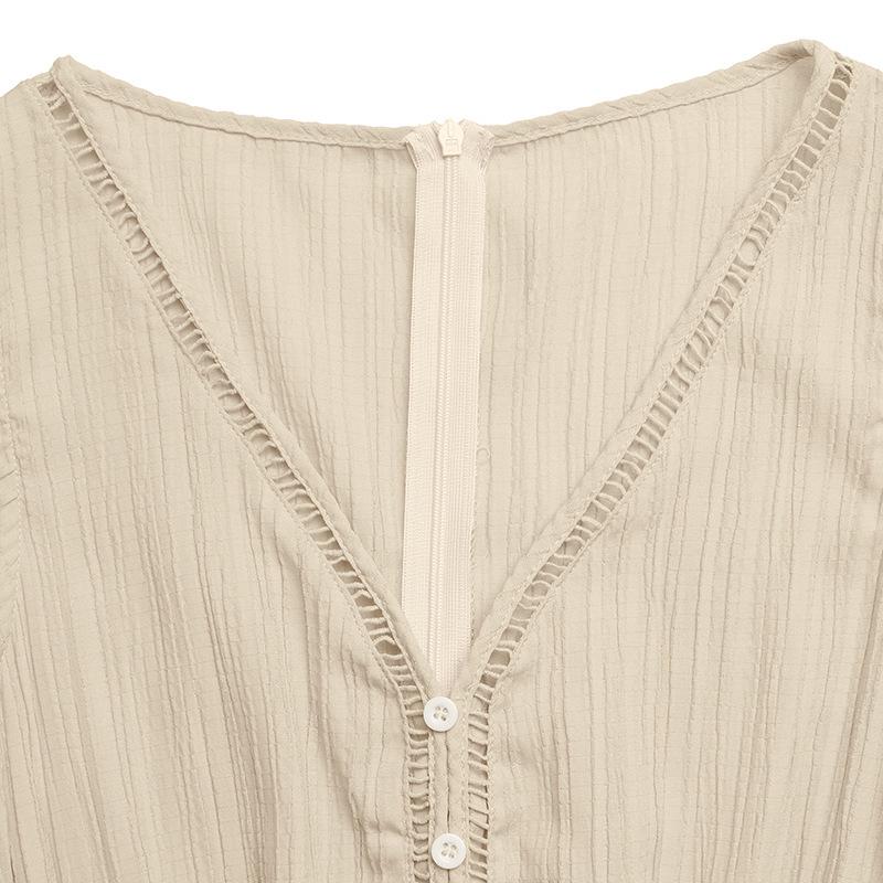 European Retro Sleeveless V-neck Jumpsuit Women 2026