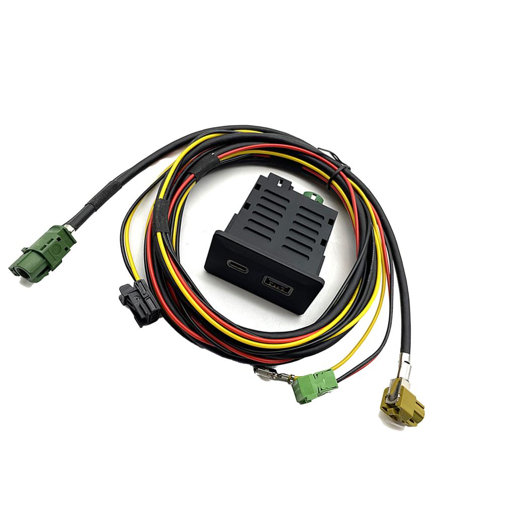 Switches Enabled Plug Socket For Golf 7 MK7 MIB2 Built In Switches USB 3.0 Rapid Connection Waterproof Automotive Accessory