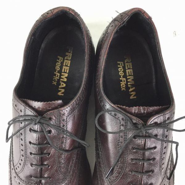 FREEMAN Vintage Full Brogue Wingtip Business Shoes Brown size 10.5D(USED)
