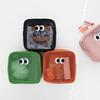 Premium Cartoon Eyes Mesh Cosmetic Bag Transparent Window Design Portable Makeup Pouch for Women Girls Travel