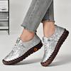 Damen Wanderschuhe Mokassins Fahrschuhe Komfort Flats Casual Plus Size Outdoor Handgefertigte Schuhe