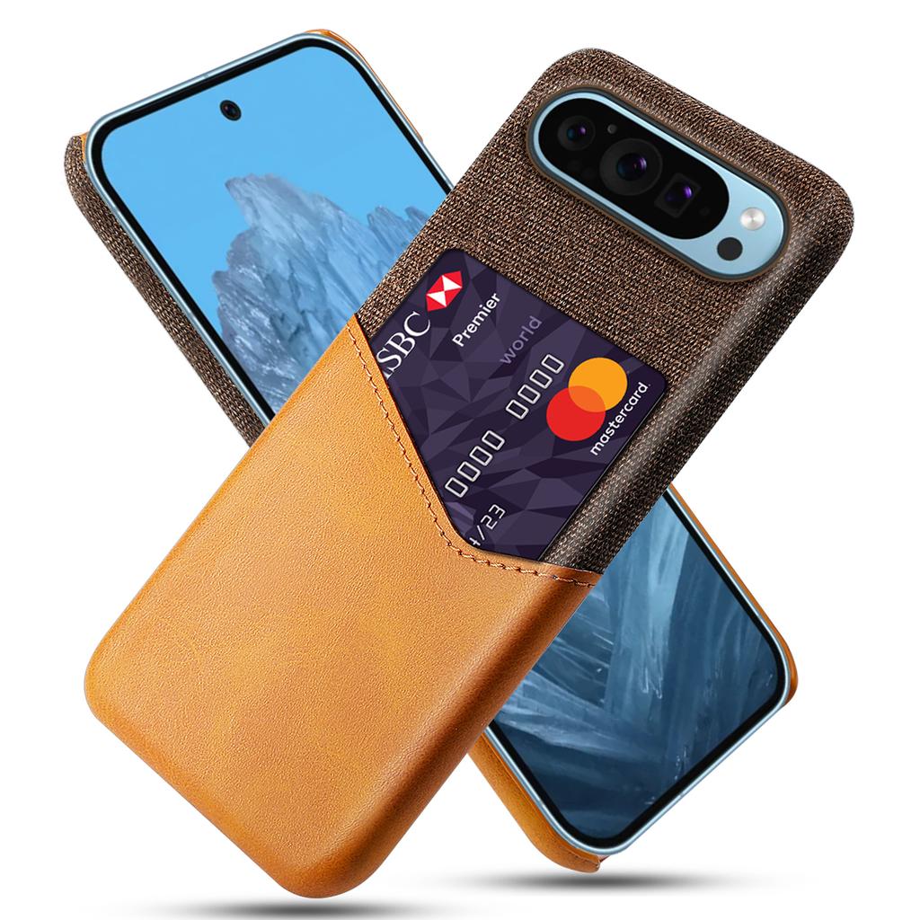 For Google Pixel 9/Pixel 9 Pro Case Anti-Collision Card Slot Cloth Texture Smart Phone Cover