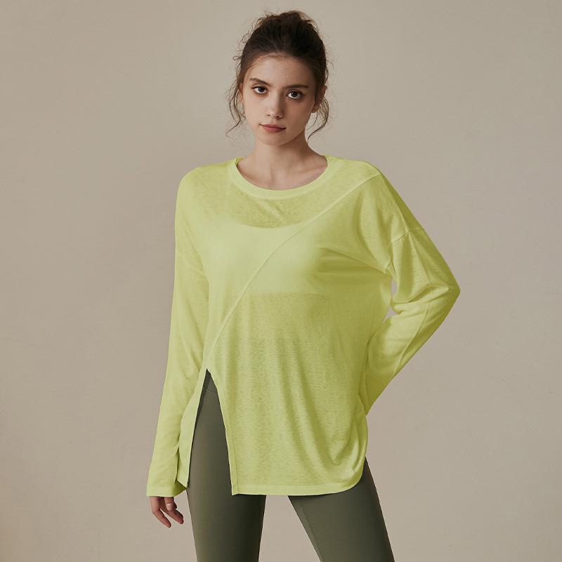 Top Fitness da Donna Estivo a Manica Corta, Vestibilità Larga, per Yoga & Pilates