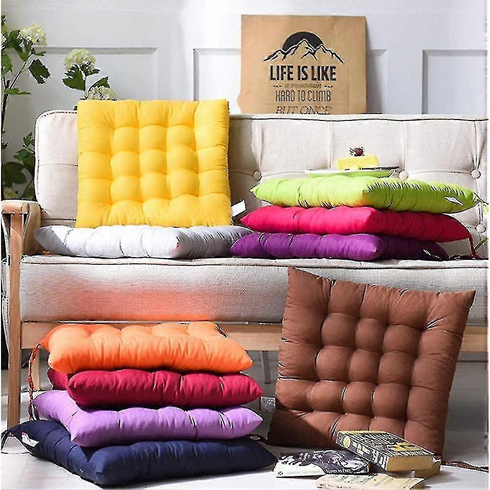 40x40x5 Cm Solid Color Chair Cushion Office Computer Chair Cushion Autumn And Winter Tatami Cushion
