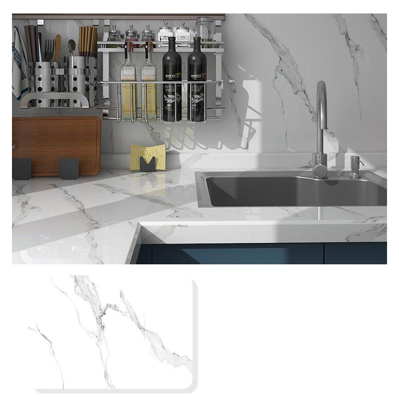 Imitation Marble Thickend Self-adhesive Kitchen Cooktop Protective Film Marble Desktop Film High Temperature Oil Resistant Sticker