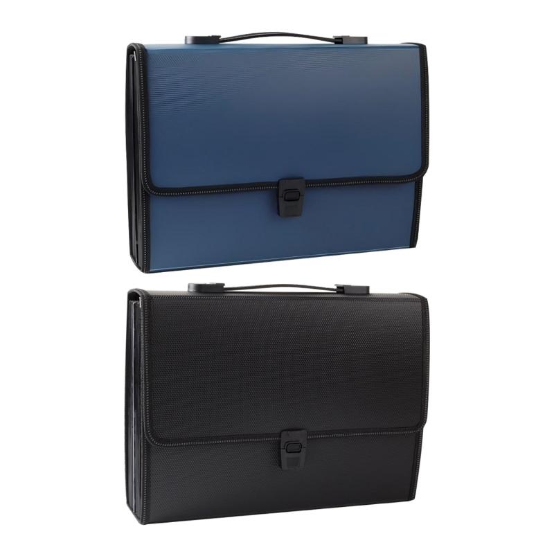 Clear View A4 Document Organiser With 26 Pockets Waterproof Expanded File Box For Office Documents nero