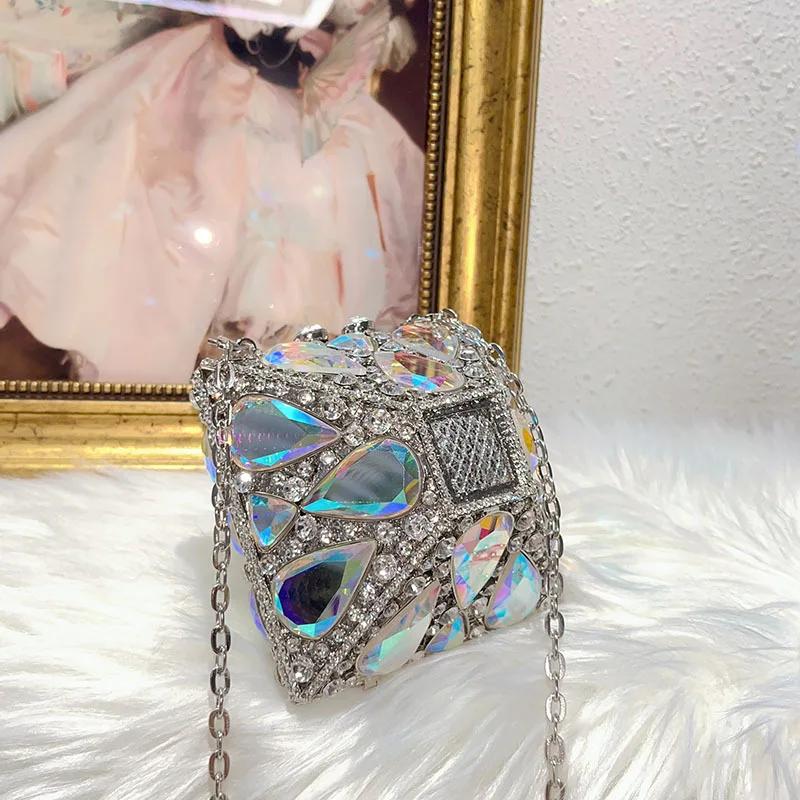 

Women Gold Crystal Clutch Purse Gems Evening Bags Party Dinner Diamond Shoulder Bags Cocktail Rhinestone Handbags and Purses срібний