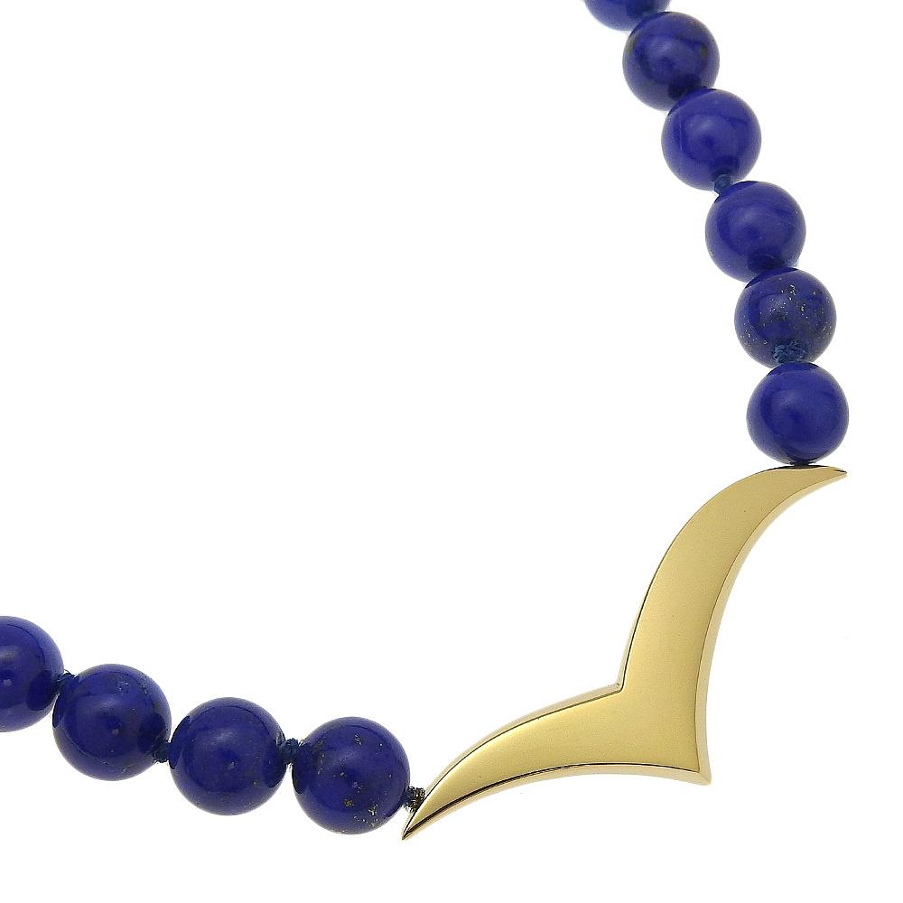 

TIFFANY&Co. seagull seagull Necklace Blue lapis lazuli/K18 yellow gold 43.6g Women Used