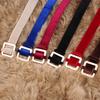 Simple Metal Square Buckle Thin Belt Women'S Dress Golden Velvet Long Shirt Sweater Accessories Tide
