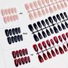 Nuovi Adesivi per Unghie Ovali Indossabili: Popolari Bianchi, Colori Solidi e a Contrasto, Manicure Versatile in XS/S/M/L, Lunghezza Media-Lunga.
