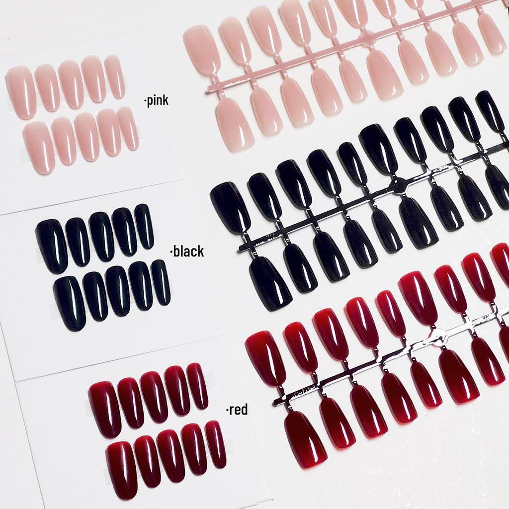 Nuovi Adesivi per Unghie Ovali Indossabili: Popolari Bianchi, Colori Solidi e a Contrasto, Manicure Versatile in XS/S/M/L, Lunghezza Media-Lunga.