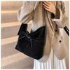 Fashion Faux Suede Solid Color Crossbody Bags 2026 High Quality Bow Decoration Bags Casual Versatile Sweet Women's Handbags