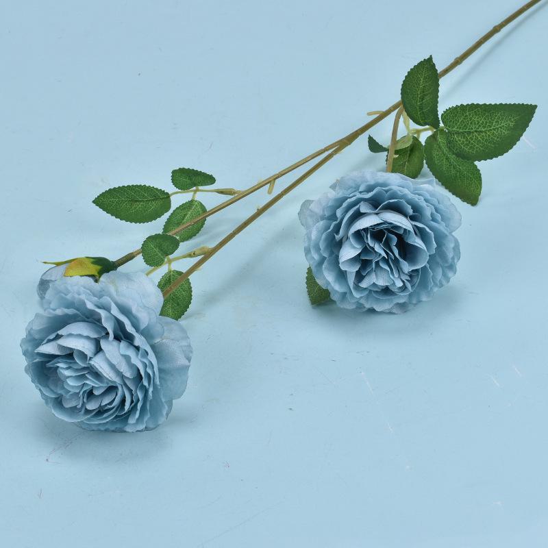 European Style 3-Head Peony Wedding Arrangement - Artificial Silk Flowers for Home Decor