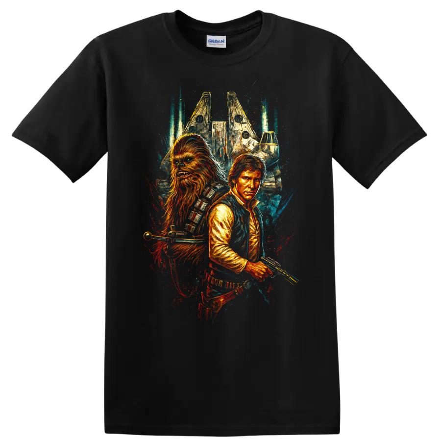 Scoundrels Movie Inspired T Shirt Space Smuggler Duo Adventure Tee