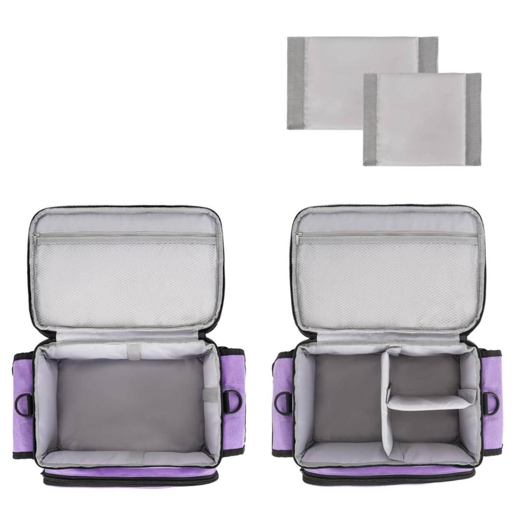 Sewing Organizer Bag with Shoulder Strap Transparent Pockets Tool