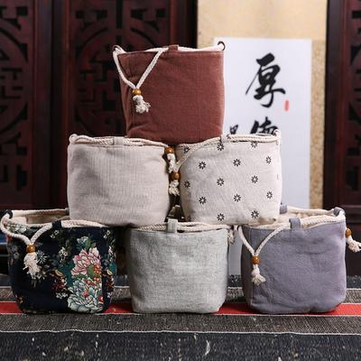 Chinese Thickened Cotton Teacup Bags Travelling Portable Drawstring Bags Multi-functional Storage Bag Teapot Cloth Pouch New