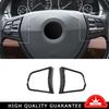 Car Steering Wheel Button Frame Trim Fit For BMW 5 Series 2011-2017 Carbon Fiber