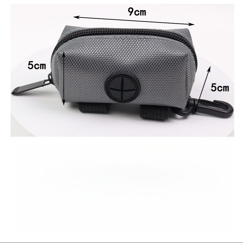 1pc Pet Waste Bag Dispenser Oxford Portable Outdoor Dog Poop Bag Holder Storage Case Container