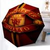 1 ks Pevný automatický deštník s 8 žebry, Deštník Manchester United Manchester City, Digitálně potištěný, Skládací deštník pro použití na cestách venku