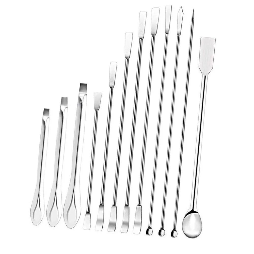 

Двусторонняя микродозовая ложка, односторонняя квадратная дозирующая ложка, лабораторная ложка для отбора проб мазей серебряный