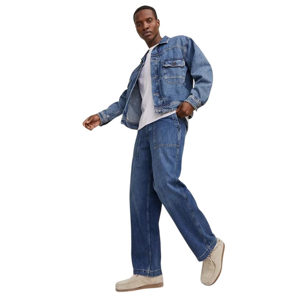 Jack And Jones Mens Denim Carpenter Wide Leg Relaxed Fit Jeans