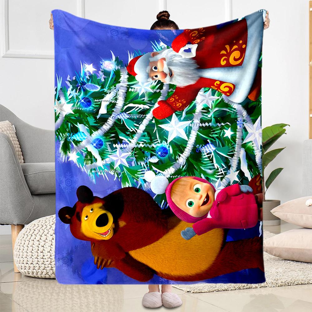 Animals Forest Party Blanket Ultra-Soft Perfect for Office Seaside Office Chair Four Seasons Multipurpose Stylish Decor