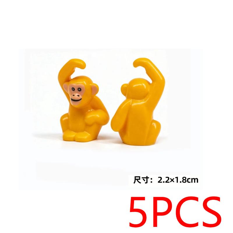 MOC Wild Animals Building Blocks Set Monkey Cow Bear Orangutan Leopard Snake Camel Mini DIY Model Compatible Bricks Kids Toy T19
