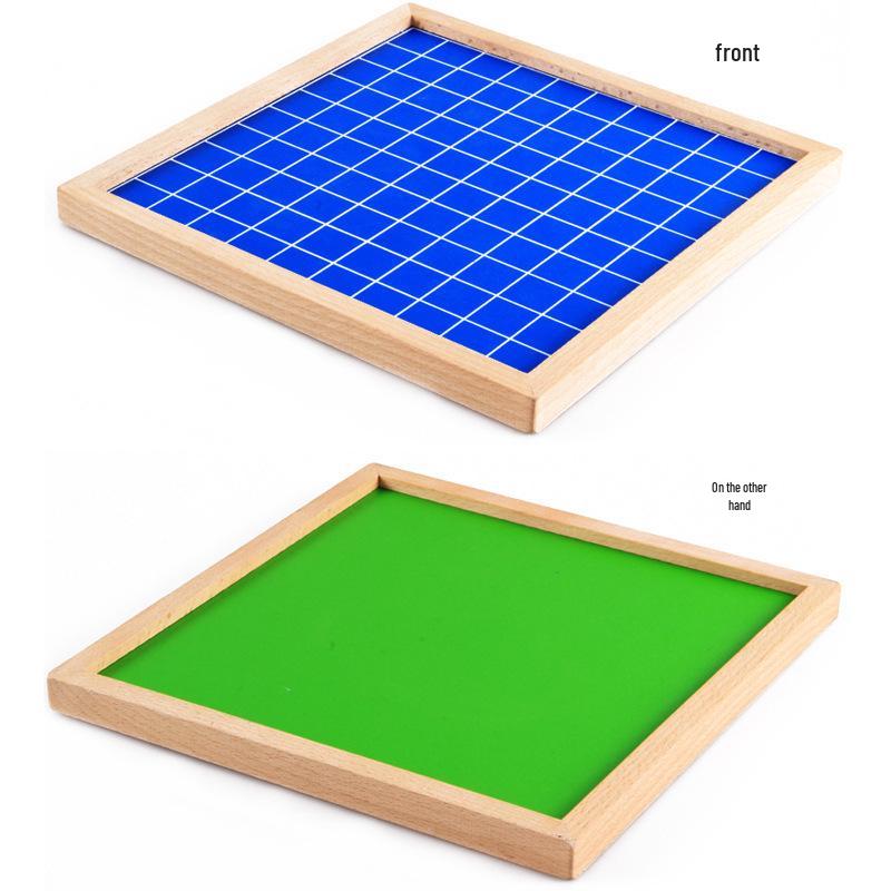 Montessori Math Teaching Board for First Graders - Beech Wood 1-100 Continuous Number Board