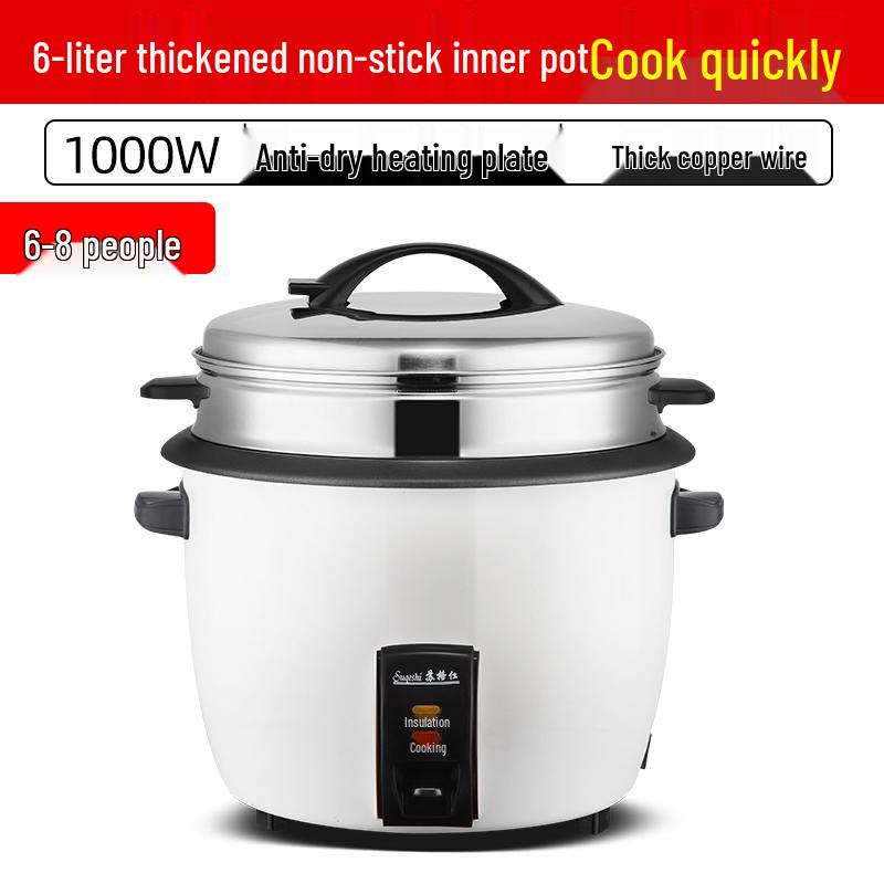 Classic Non-Stick Rice Cooker: Large Capacity (8-45L) for Commercial Use, Canteens, and Restaurants, Serves 8-60 People