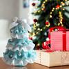Handmade Crochet Christmas Tree DIY Crochet Christmas Tree Kit with Bow Faux Pearl Decor Holiday Craft Starter Set for Beginners