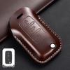 Leather Key Case for Volkswagen Models: T-Cross, Lavida, Lamando, Bora, Tiguan, Sagitar, Polo, Magotan, Passat, Tharu