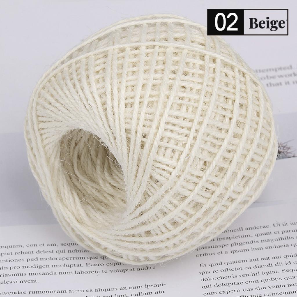 Natural 2MM 50M/Roll Colorful Natural Jute Twine Burlap Rope Burlap String Hemp Rope For DIY Crafts Wedding Gift Wrapping Decor