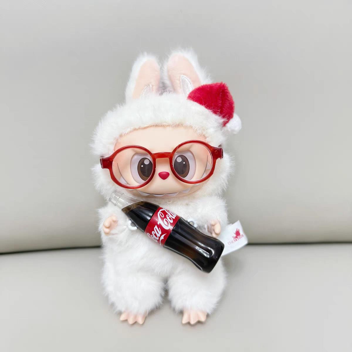 

6.5cm Eyeglasses for 10/15cm Labubu Dolls Eyeglasses Adorable Plastic Eyeglasses Delicate Workmanship for Dolls Toy Eyeglasses Accessories