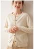 2025 Early Autumn Women's Cashmere Round Neck Cardigan - Loose, Versatile, and Lightweight Knitwear.