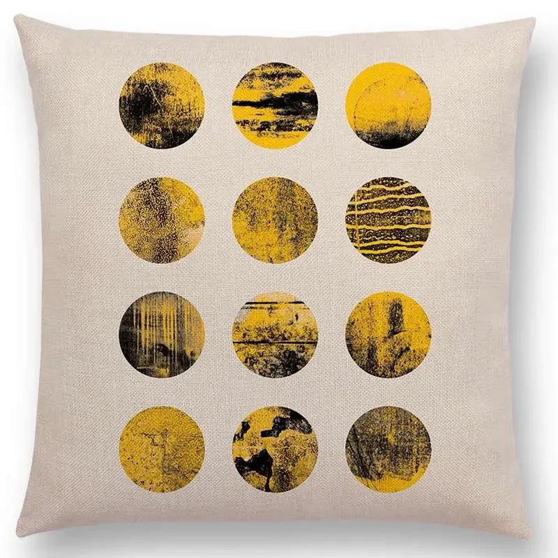 New Abstract Colourful Geometric Pattern Dreamlike Square Round Triangles Sector Diamond Gorgeous Cushion Cover Car Pillow Case
