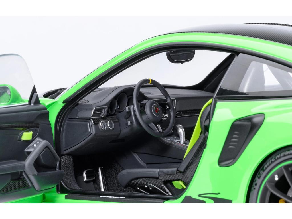 AUTOart 118 Porsche 911 (991.2) GT3 RS Weissach Package (GreenCarbon Black) Finished Model 78179