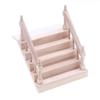 Elegant Sturdy Solid Wood Small Staircase with Handrail for Dollhouses Supplies Decoration 1 12 Scale Model Daily Use