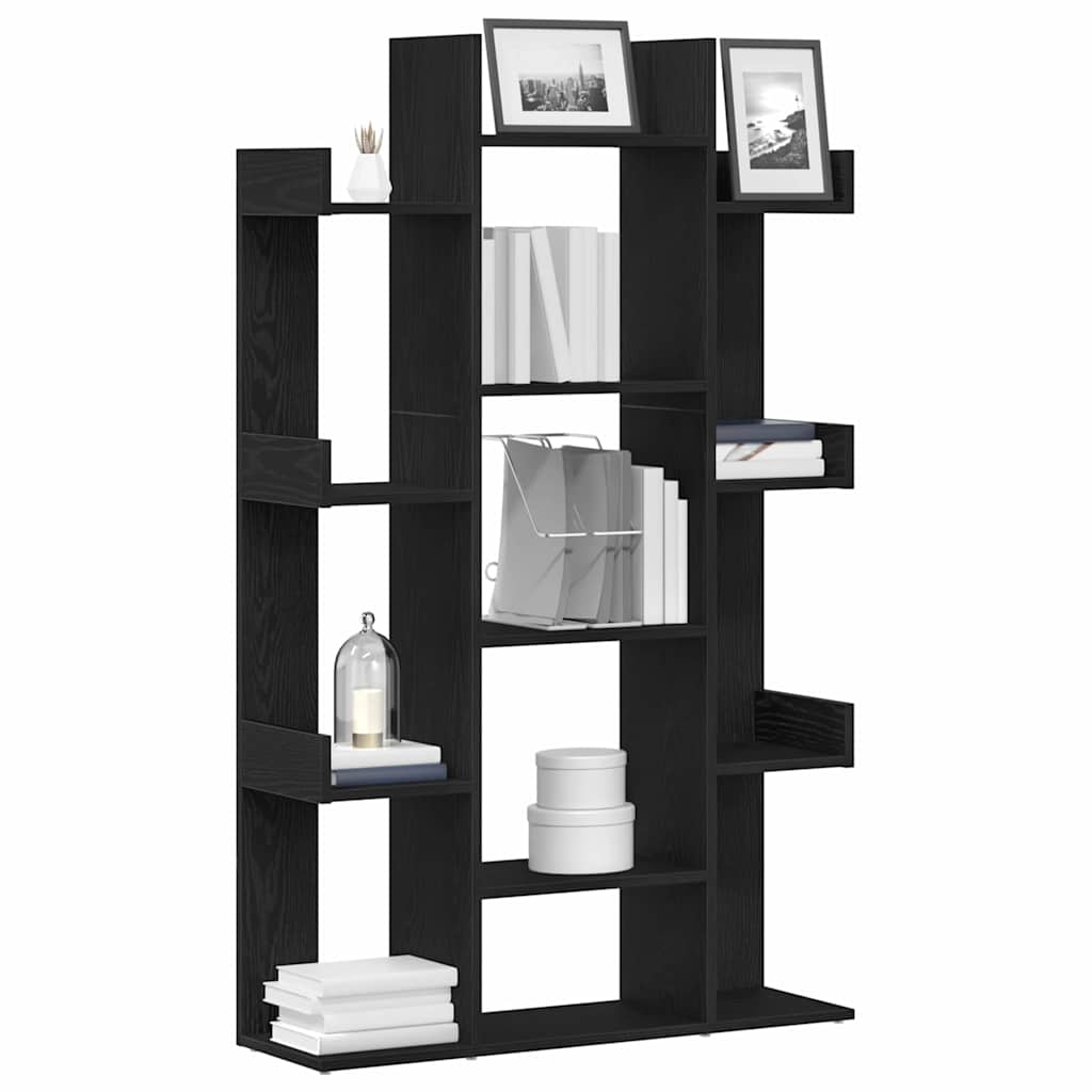 Bookshelf Black Oak Effect 86 x 25.5 x 140 cm