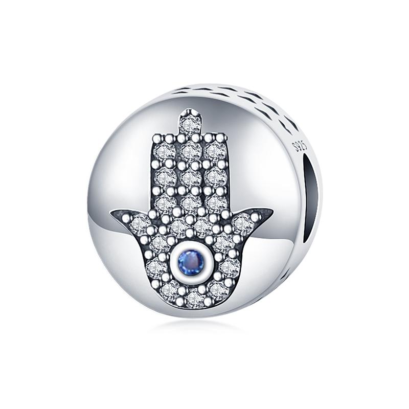 925 Silver Charms Beads Devil's Eye Fatima's Hand Cross Beads Fit Original Bracelet Women DIY Jewelry Gifts
