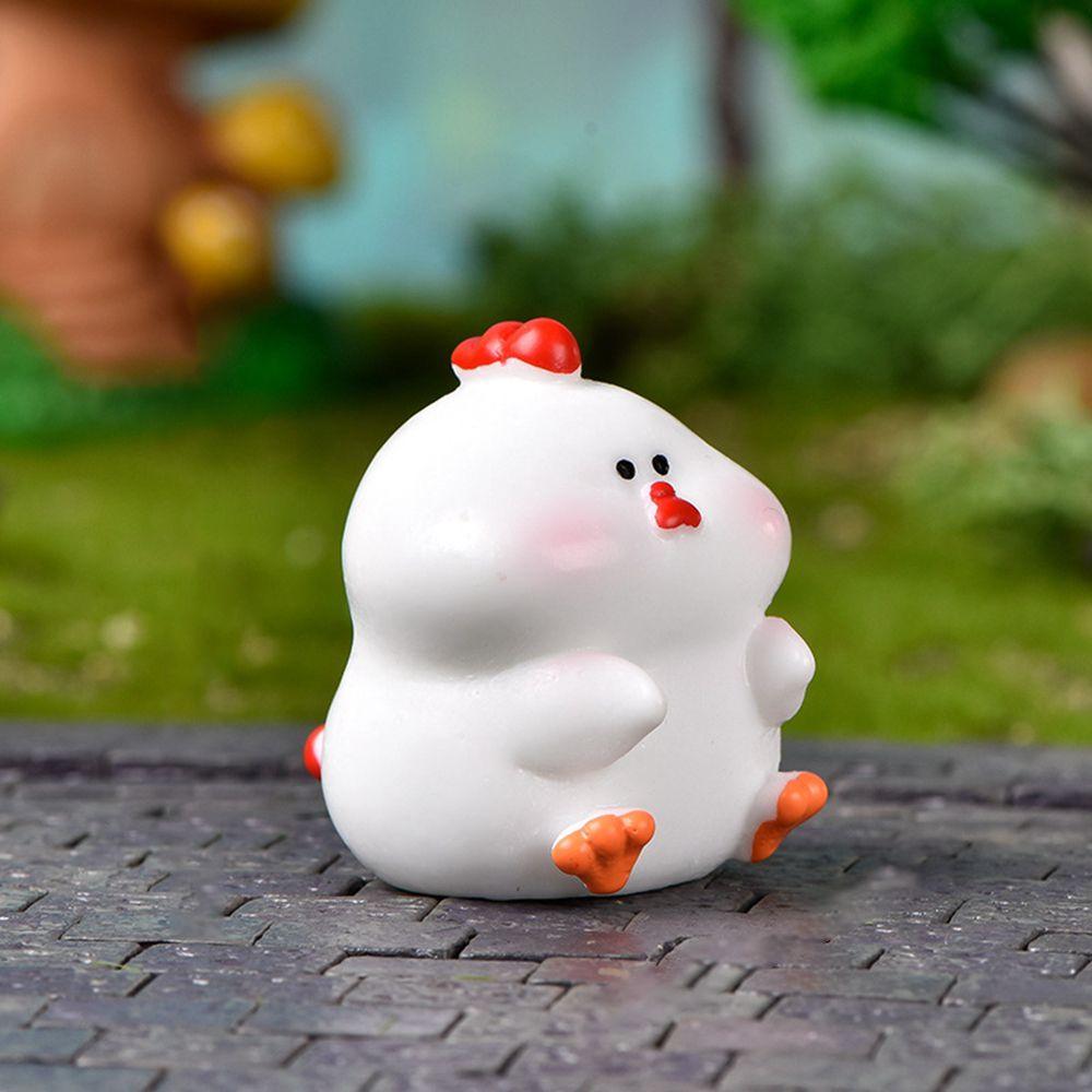 1PC Cute Animals Figurines Miniatures Chick Family Mini Chicken Resin Crafts Bonsai Micro Landscape Decoration Desktop Ornament