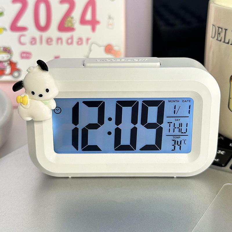 Luminous Cute Beaver Alarm Clock - Multifunctional Silent Desktop Clock with Timer for Dorms and Bedside.